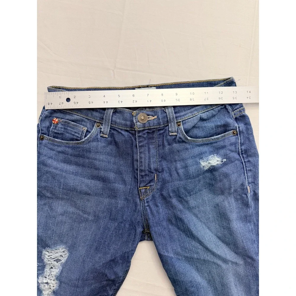 Hudson‎ Skinny Jeans Womens 25 Blue Med Wash Mid Rise Distressed 25x28.5 Denim